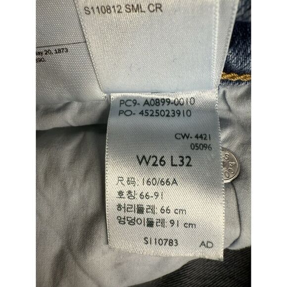 Levi's 70's High Rise Distressed Flare Jeans in Sonoma Step sz 26 - Picture 15 of 16